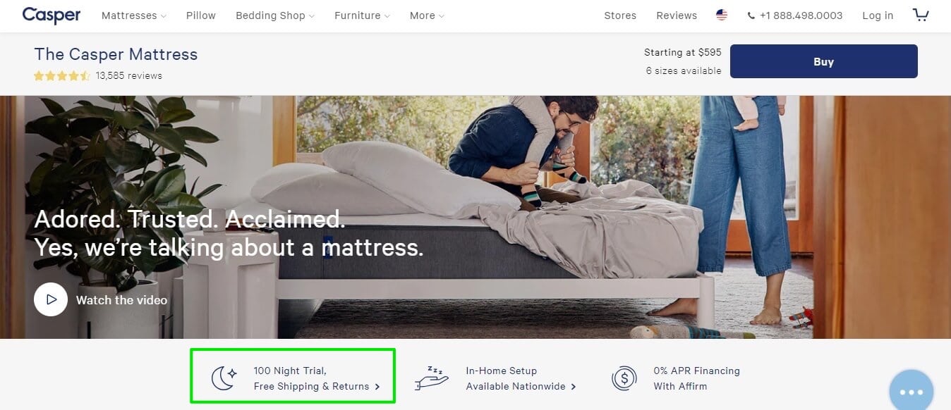 Casper revolutionized the highly-competitive mattress space by offering a 100-day free ?sleep? trial