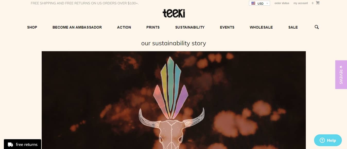 Teeki meets the demand for ethically-made yoga-wear with pants made largely from recycled bottles and with a minimum of water consumption. 