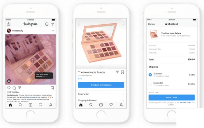 Ecommerce checkout at Instagram 