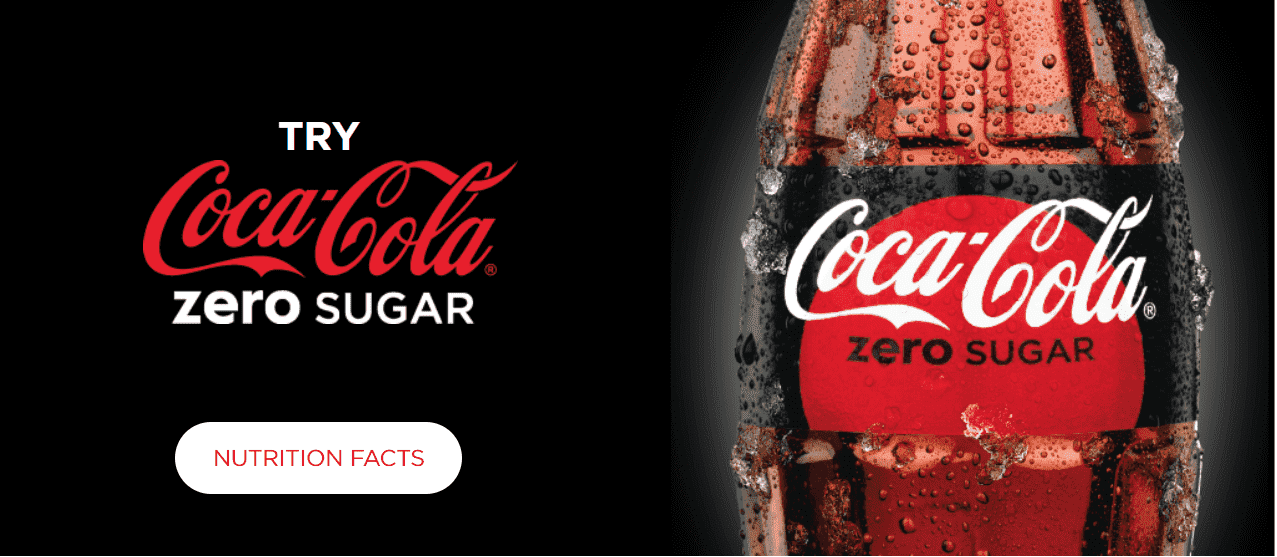 Banner on CocaCola US website
