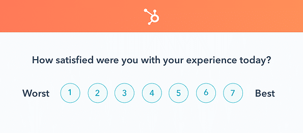 customer satisfaction form by Hubspot