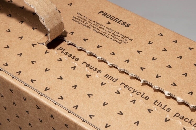 An example of ecological cardboard, project by Progresspacking.co.uk