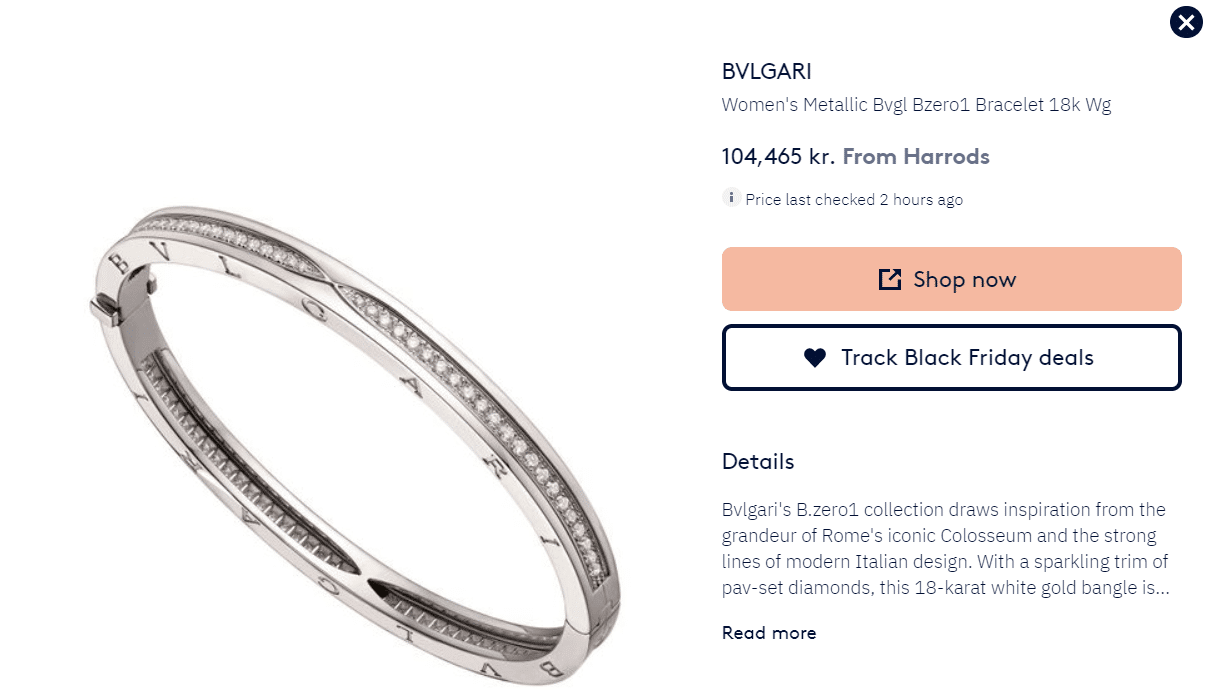 Correct product title by BVLGARI